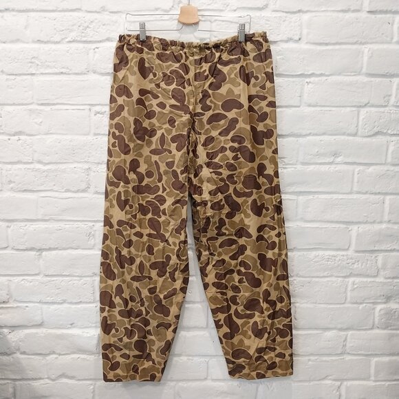 STEARNS PVC Pants Men 34 Medium Brown Duck Camouflage Waders Dry Wear Waterproof - Picture 3 of 9